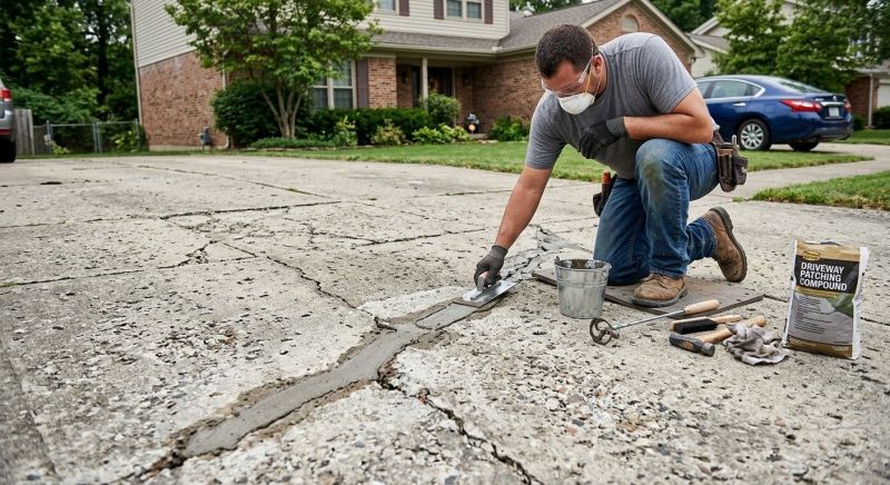 Cement Driveway Repair in West Des Moines, IA