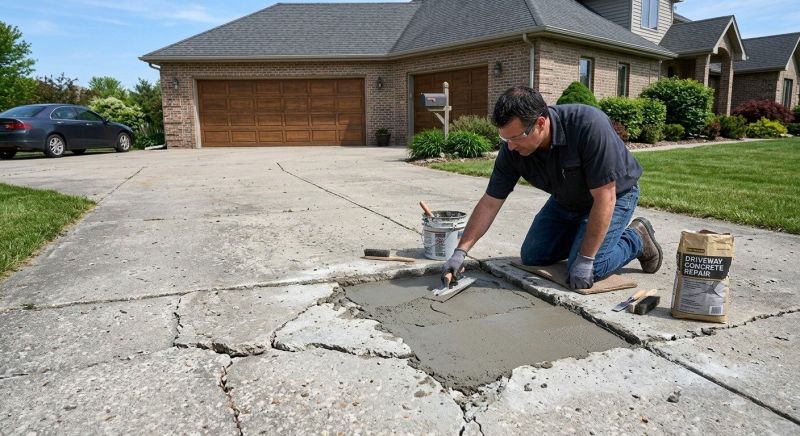Cement Driveway Repair in Des Moines, IA