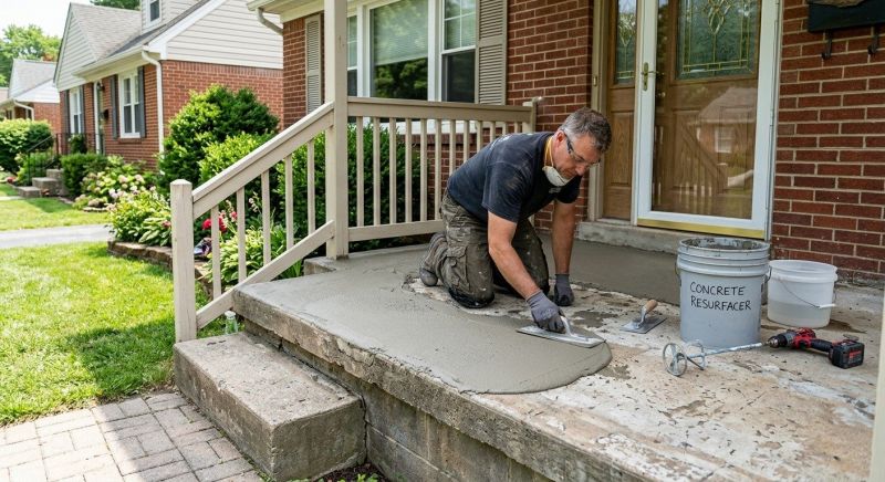 Concrete Porch Resurfacing in Miami Dade County, FL