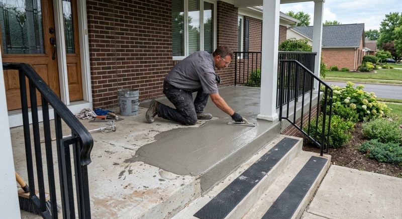 Concrete Porch Resurfacing in Corpus Christi, TX