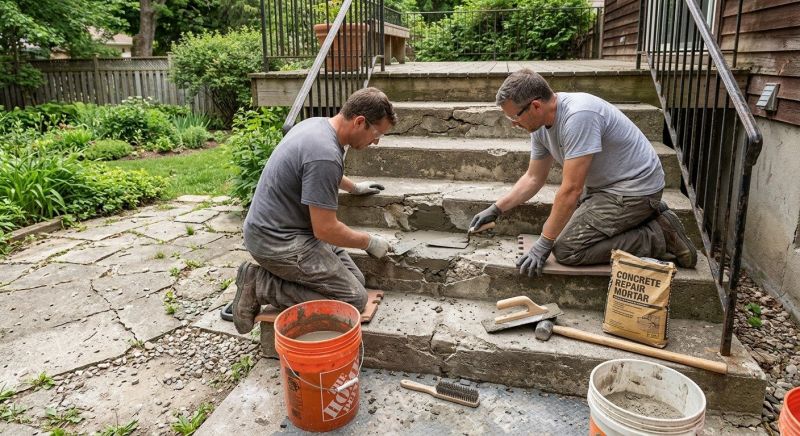 Concrete Stairs Repair in West Des Moines, IA