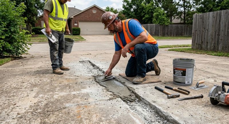 Cracked Concrete Repair in Corpus Christi, TX