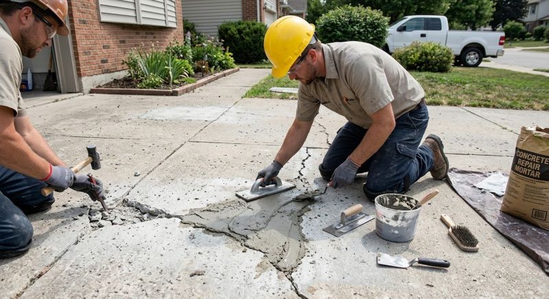 Cracked Concrete Repair in Des Moines, IA